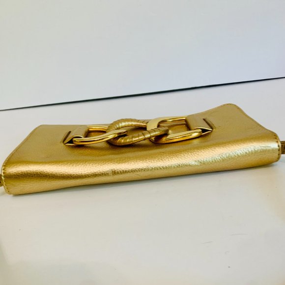 MICHAEL KORS GOLD CLUTCH BAG - Picture 9 of 14